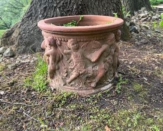 Beautiful Outdoor Planter With Reliefs Of Cherubs