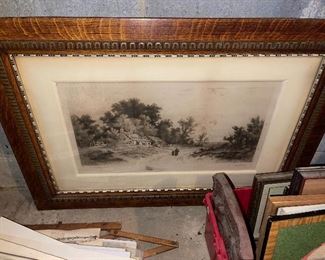 Antique Framed Etching