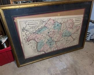 Framed Antique Hunterdon County Ma