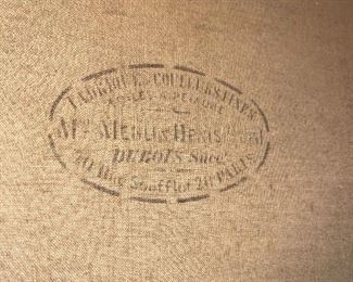 Back Of Mid Century Modern Canvas With Artist Stamp