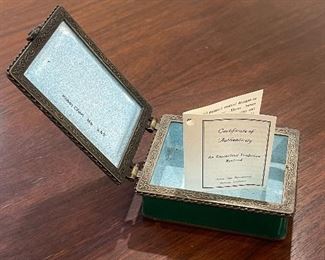 Inside of VanGogh Enamel Box