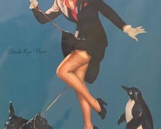 Vintage Risqué Illustrated Prints Of Women And Their Dogs