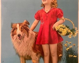Vintage Photo Of Young Girl With Collie.
Lassie
