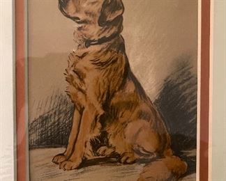 Golden Retriever Matted Artwork 
