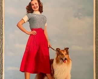 Happy HIgh Resolution Fashion Photo Of 1950’s Girl And Her Collie 