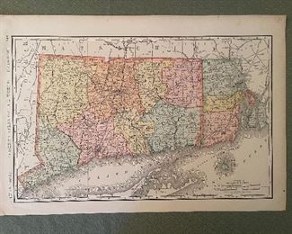 Early Hand Colored Map Of Massachusetts 