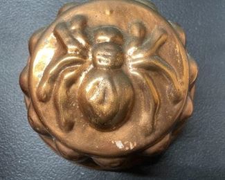 Rare Antique Bread / Cake Mold With Spider Relief Design