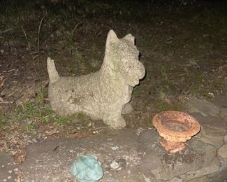 Scottie Dog Concrete Garden Statuary