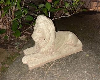 Majestic Concrete Lion Statue