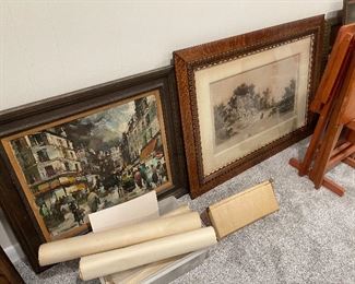 Various Assorted Artworks, Paintings, Engravings, Watercolors, Prints & Lithography 
