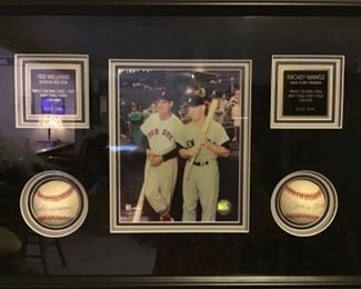 Ted Williams & Mickey Mantle. Certificate of authenticity.