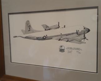 Navy Air craft lithograph 