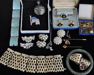 sterling, vintage Monet, Swarovski, Eisenberg, GF, Taxco, jade... not everything is pictured