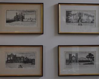 framed etchings purchased at the Old World Shop in Frederick & Nelson Seattle 