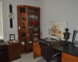 A.W. Faber Castell vintage #4050 Germany solid brass pencil sharpener, A.W. Faber Precision Point vintage lead pointer sharpener, Aiwa computer speakers, Ajusto vintage lab/drafting stool chair blue vinyl w/chrome legs and foot rests, Canon AE1 camera in case, Carb-Othello #1406 Germany colored pencils and pastels, CDs DVDs VHS, Cross pens and refills, Dietzgen Commander instruments made in USA, Eberhard Faber Nupastel color sticks, engineering supplies, Fellowes DM65C paper shredder, HWC 12 Holbein artist watercolors NIB, K&E 1400W architects’ flat scale, K&E 1852-8 Luxylite triangle, K&E architectural instruments, Lane leather office chair burgundy/oxblood, Logitech WingMan Extreme digital 3D joystick w/USB adapter, Memorex CD player, Mitutoyo digimatic caliper, Nupastel color sticks Eberhard Faber, office countertop cabinet 3 drawers 2 trays, desk MCM style (66” wide x 36” deep x 28.5” high) and matching credenza (66” wide x 20” deep x 28.5” high) vintage 1970s, office supplies, Pan