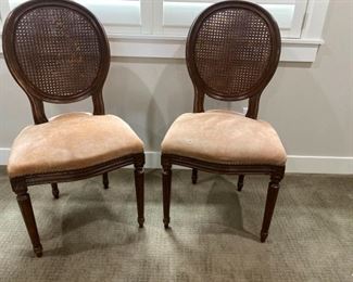 222 Pair of Medallion Back Chairs