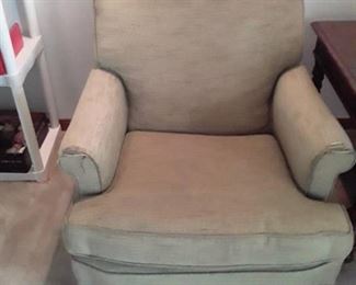 Green Oversized Chair. Arms are a little frayed