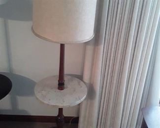 Lamp Table. Marble Top. 53 x 14