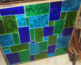 3 Tables. 2 are matching. Faux Watercolor Tables and the other is Stain Glass. All are 14.5 x 16 x 16. Two have broken legs. See Pictures