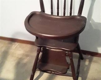 Wooden High Chair Approximately 42 inches tall