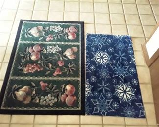 45 x 32 Fruit Rug. 40 x 22 Snow Flake Rug