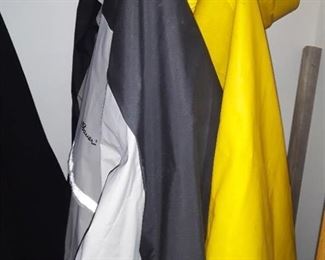 Eddie Bauer Rain Coat and Sunshine Mountain Rain Coat. Both are sized Large.