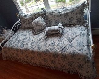 Daybed & white metal bed frame & headboard (not pictured)