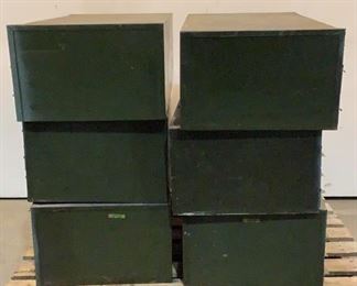 Located in: Chattanooga, TN
Metal Drawer Storage Bins
Size (WDH) 34 1/4"W X 17"D X 10 3/4"H
Per Bin - 34 1/4"W X 17"D X 10 3/4"H
18 Drawer Per Bin
*Sold As Is Where Is*