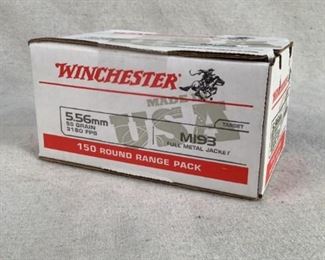 Mfg - (150) Winchester
Model - 55gr 5.56mm FMJ
Caliber - Ammo
Located in Chattanooga, TN
Condition - 1 - New
This is a 150 count range pack of Winchester 55 grain 5.56mm FMJ Ammo.