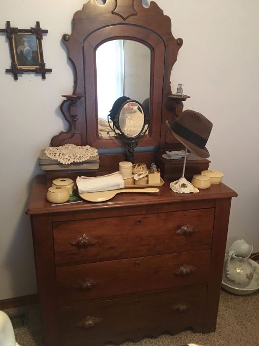 Antique walnut dresser