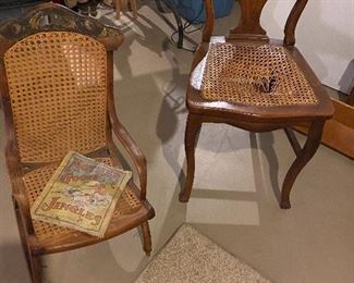 Antique childrens chairs 