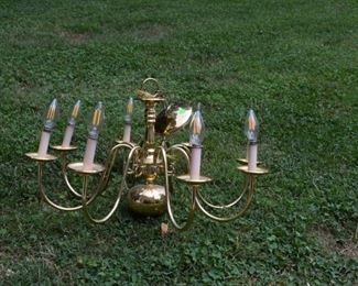 Brass Chandelier w/ LED Bulbs