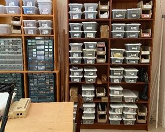 2 LARGE wooden units PLUS TOOLS in each of the plastic bins