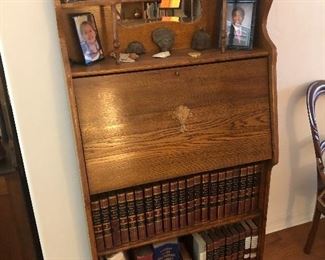 Antique desk and bookcase