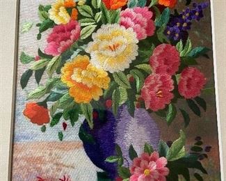 GORGEOUS silk embroidery picture. Fine detail.