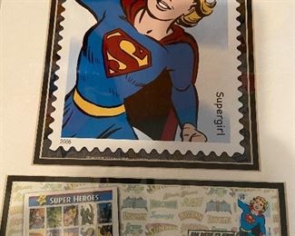 Supergirl limited edition stamp art