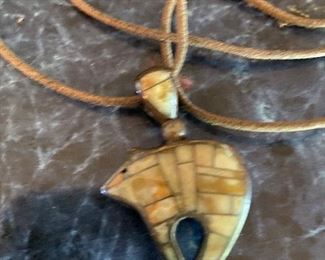 Zuni bear necklace
