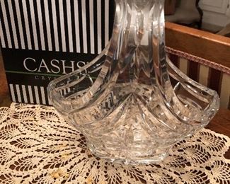 Cashs Irish crystal basket