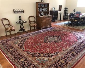 Fantastic Persian rug - 14’2” x 9’8”
Ballon back chairs
Step back hutch
Dining room set