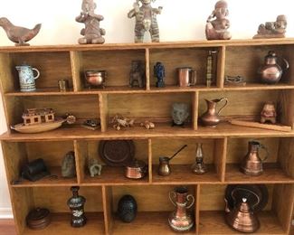 Hand made display case
Copper decorator items
Great collector items