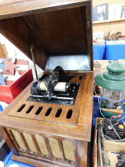 Antique Edison roll player