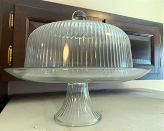 Dome covered cake stand
