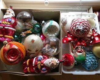 Vintage Christmas ornaments.