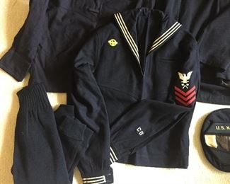 Uniform of a WWII Navy Seabee.