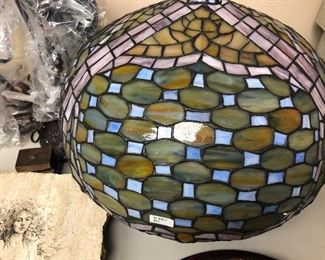 never used outstanding leaded glass light fixture