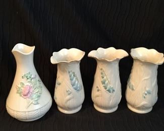 Belleek Irish Vases