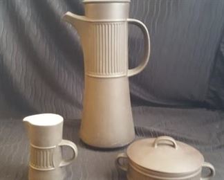Dansk Flamestone Coffee Pot, Sugar Creamer