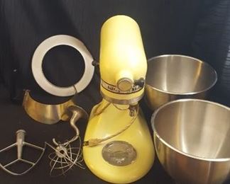 Vintage KitchenAid Yellow 10 Speed Mixer