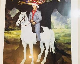 George Rodrigue "Ronald Reagan" framed print
