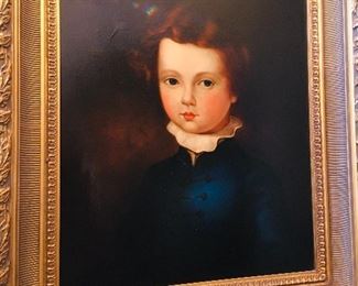 early 19th century child's portrait Oil on canvas--Artist unknown